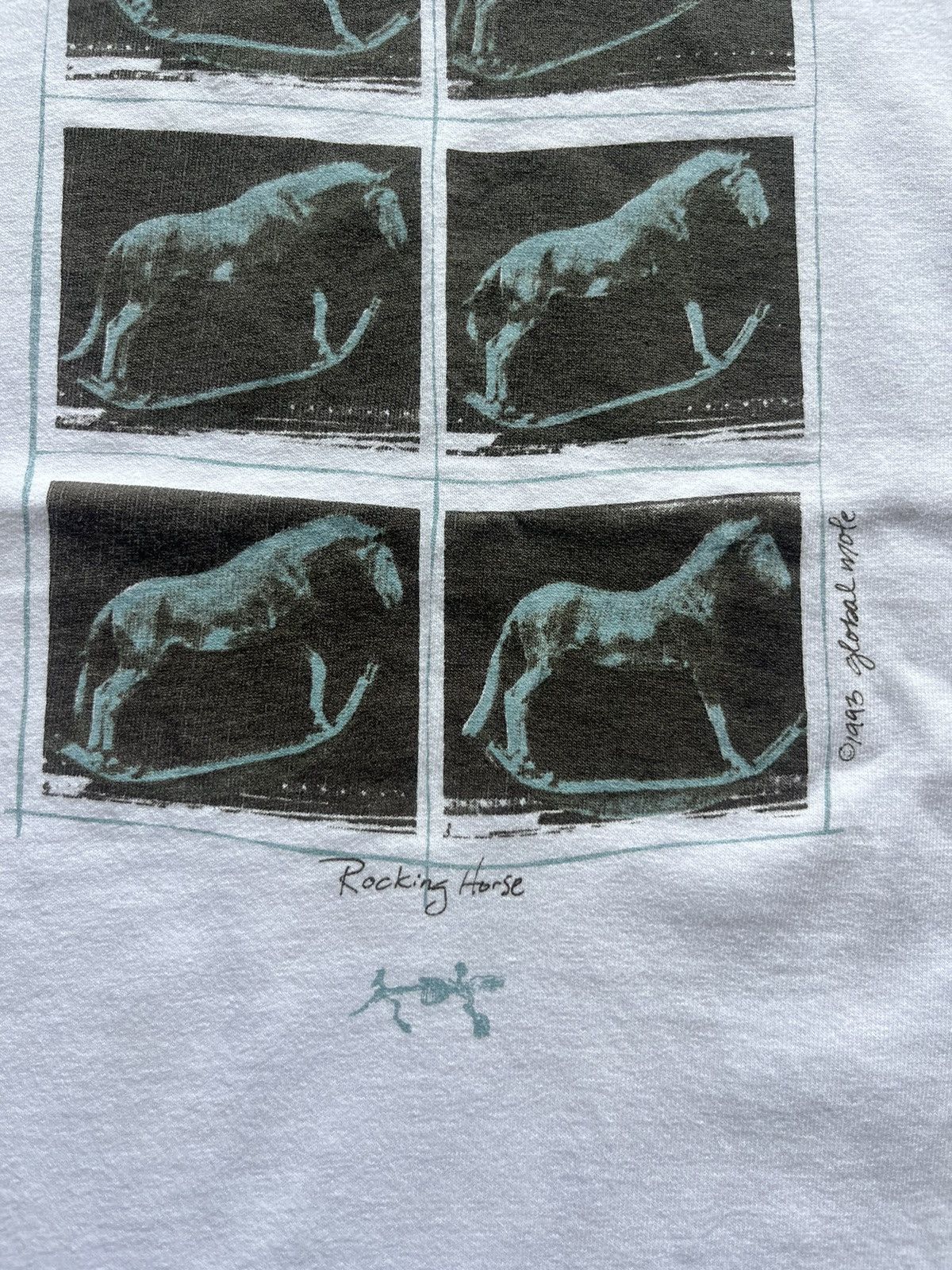 Vintage Vintage Rocking Horse Art by Global mode 1993’s T-shirt Size US L / EU 52-54 / 3 - 6 Thumbnail