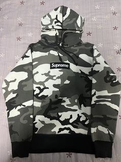 Supreme Hoodie Grey Camo