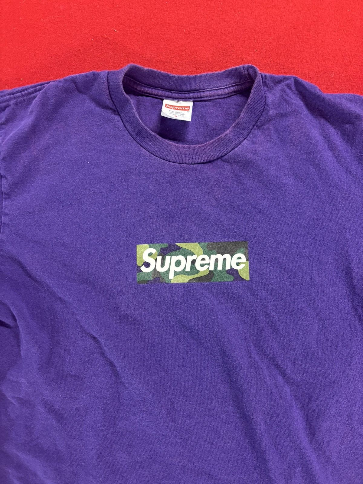 Supreme Supreme FW23 Purple Camo Box Logo Tee Size US S / EU 44-46 / 1 - 2 Thumbnail