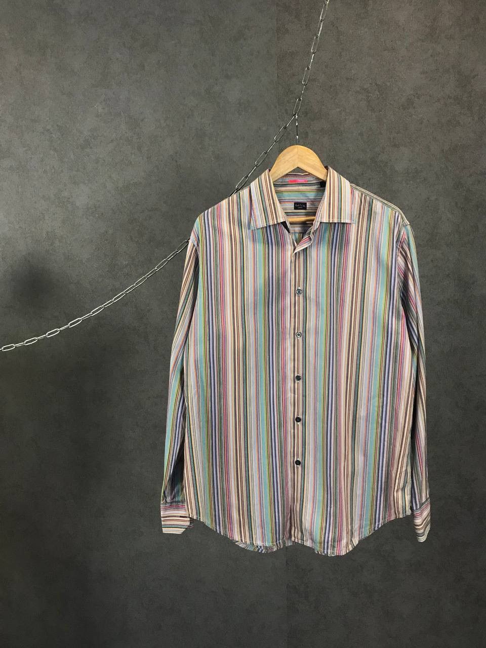Paul Smith Paul Smith crazy designer multicolor striped shirt Size US XL / EU 56 / 4 - 1 Thumbnail