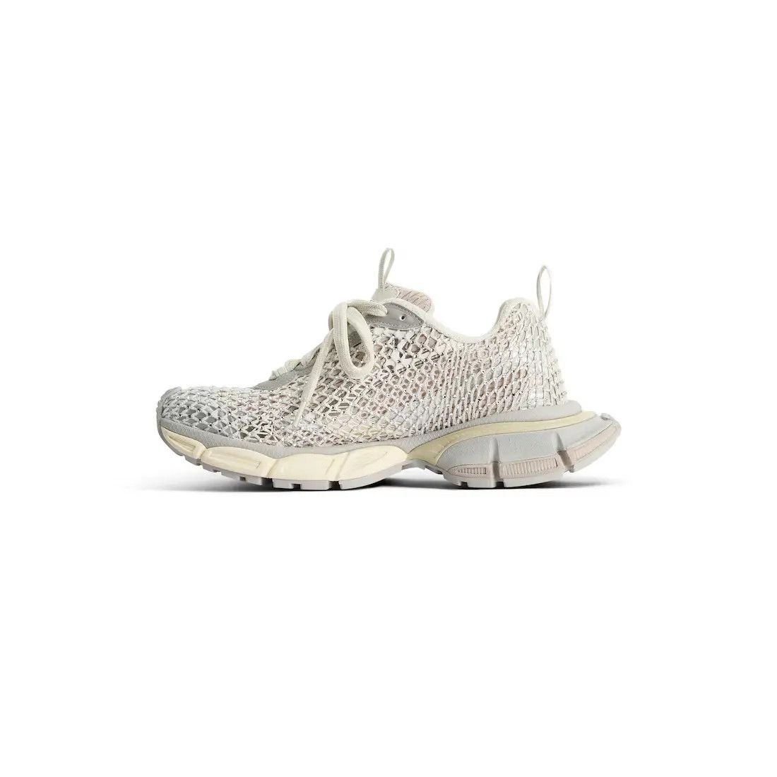 Balenciaga o1tr1nto0525 3XL Fishnet Sneakers in Eggshell Size US 6 / EU 39 - 4 Thumbnail