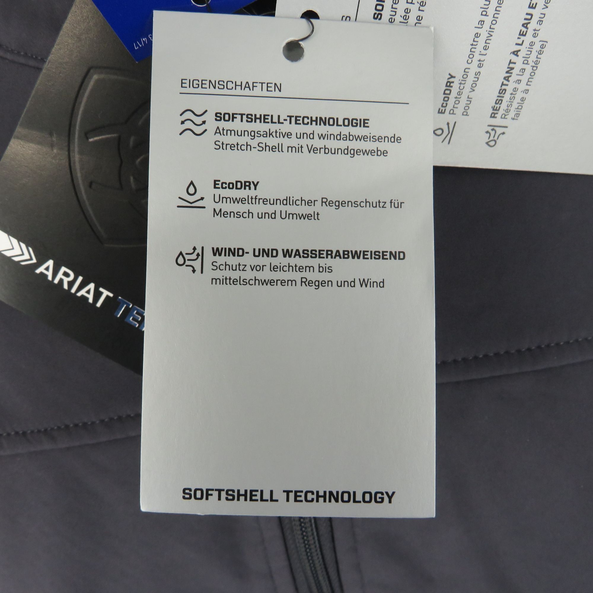 Ariat Ariat Womens New Team Softshell Jacket Periscope Gray 1X NWT Size XL / US 12-14 / IT 48-50 - 6 Thumbnail