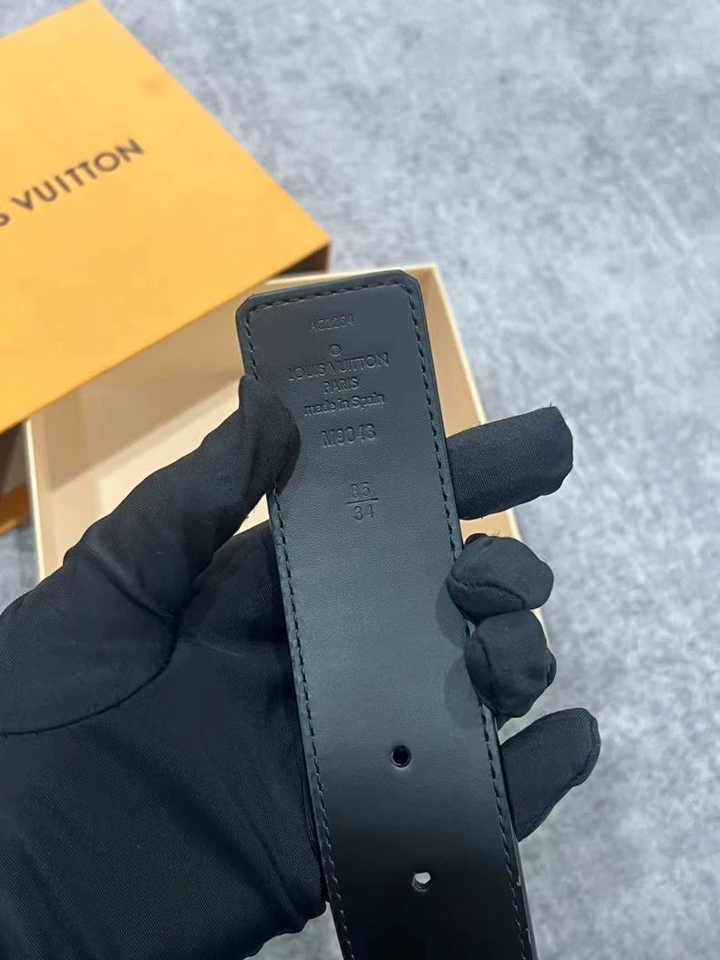 Louis Vuitton Louis Vuitton Black Leather Belt-2506 Size ONE SIZE - 5 Thumbnail