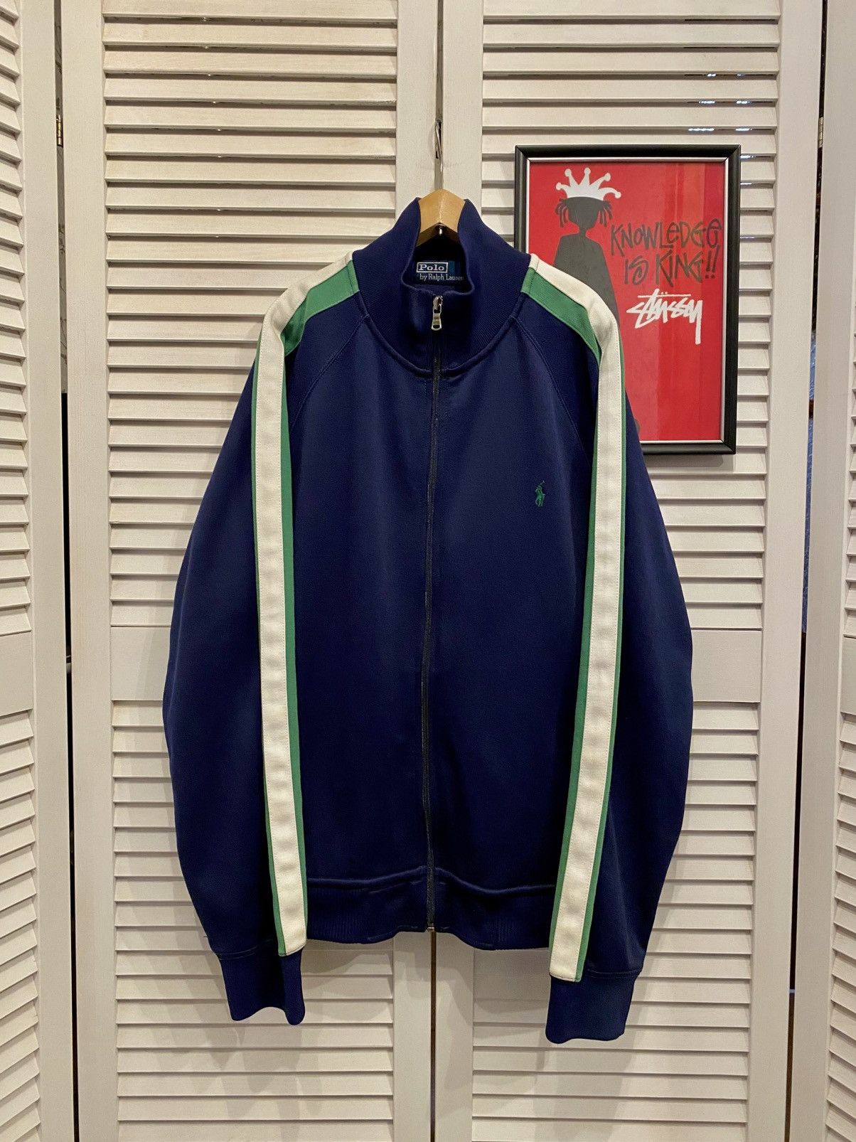 Vintage Zip Up Sweatshirt Polo Ralph Lauren Track Nylon Boxy