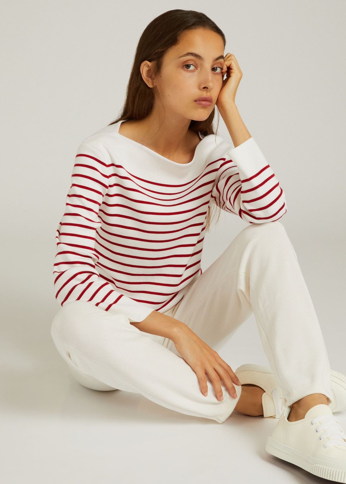 Loro Piana o1srvl11e0424 T- Shirt in White & Red Size L / US 10 / IT 46 - 4 Thumbnail