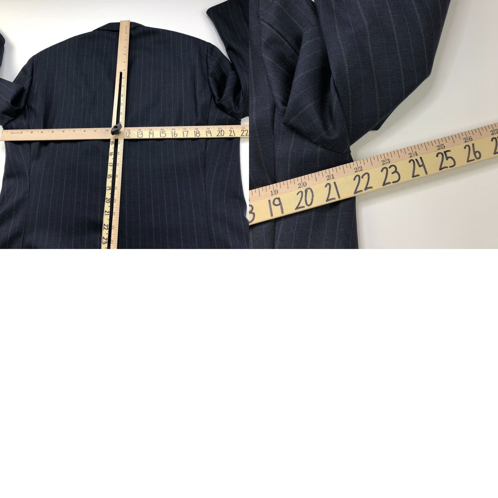 Ralph Lauren Polo Ralph Lauren 42L Navy Pinstripe 100% Virgin Wool Button Sport Coat Jacket Men Wool Pinstripe Suit Jacket Regular Fit Navy 42L Mens Size US XL / EU 56 / 4 - 10 Thumbnail