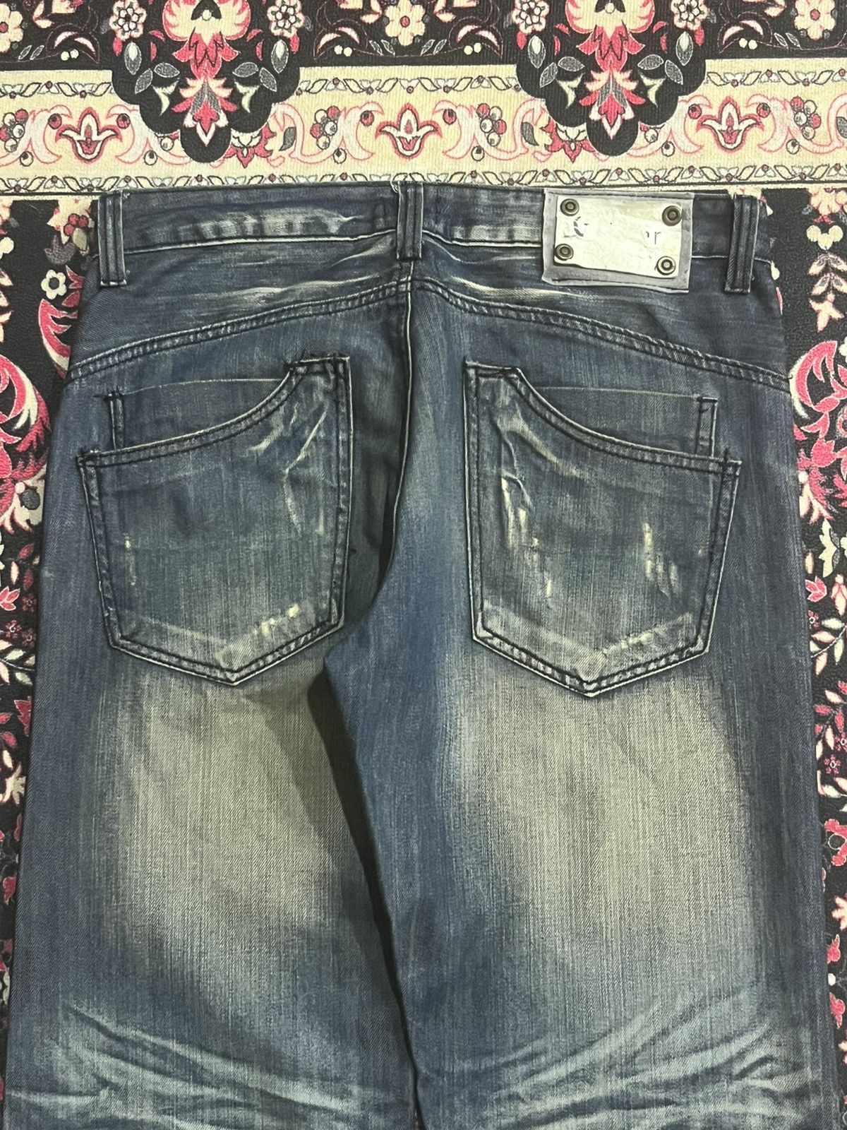 G-Star Vintage G Star Raw Rustic Heavy Whisker Fringe Loose Jeans Size US 33 - 8 Thumbnail