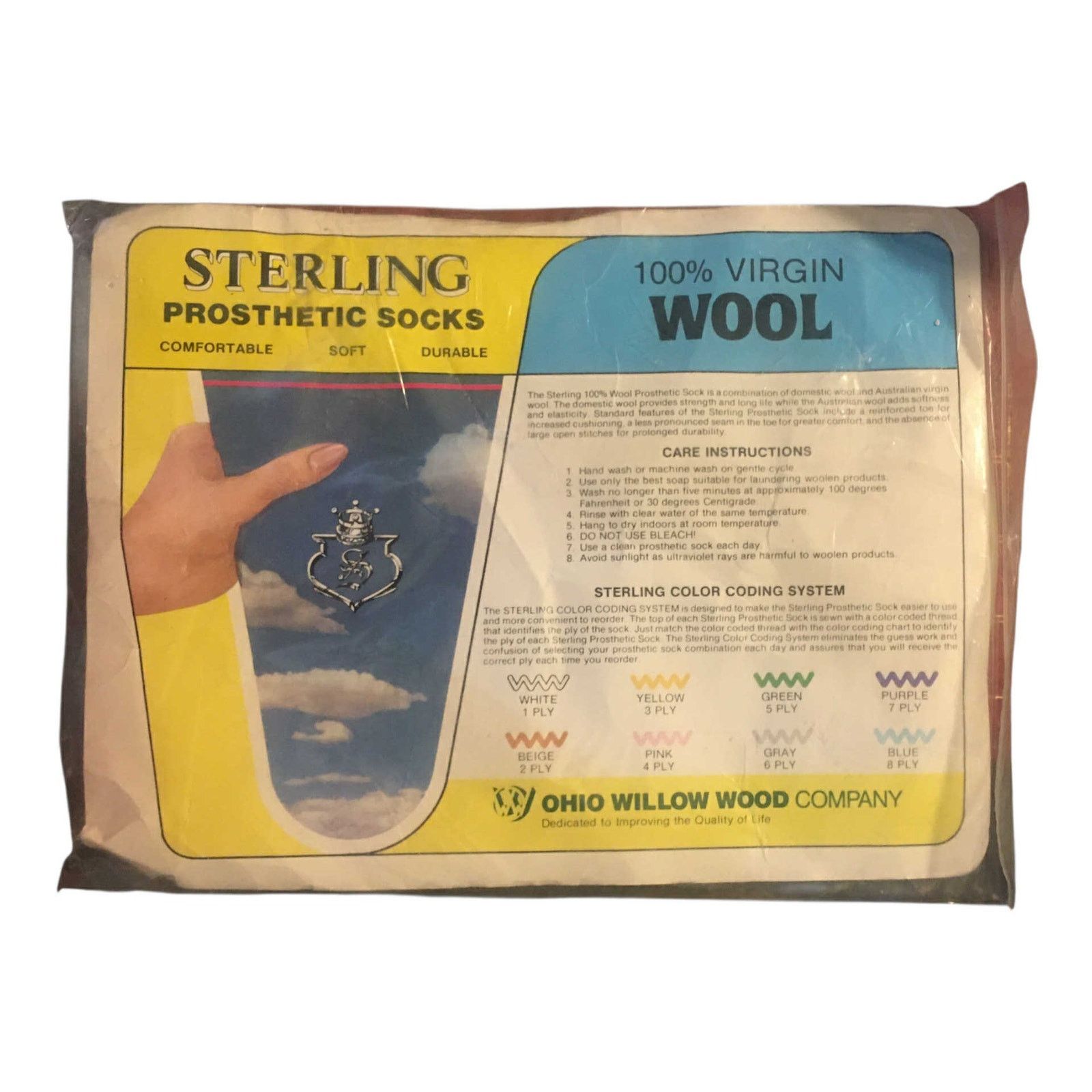 Sterlingwear VINTAGE Sterling 100% Virgin Wool Prosthetic Socks No. 3 Size ONE SIZE - 1 Thumbnail