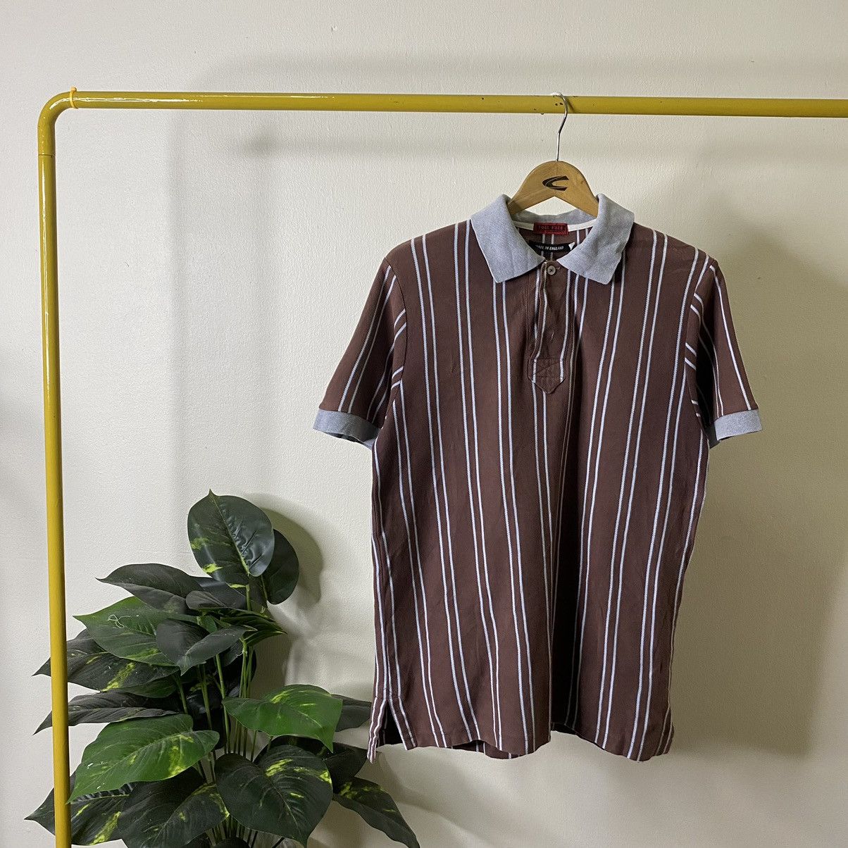 Designer Toll Free Fine Garment Stripes Polo Tee Made in England Size US M / EU 48-50 / 2 - 1 Thumbnail