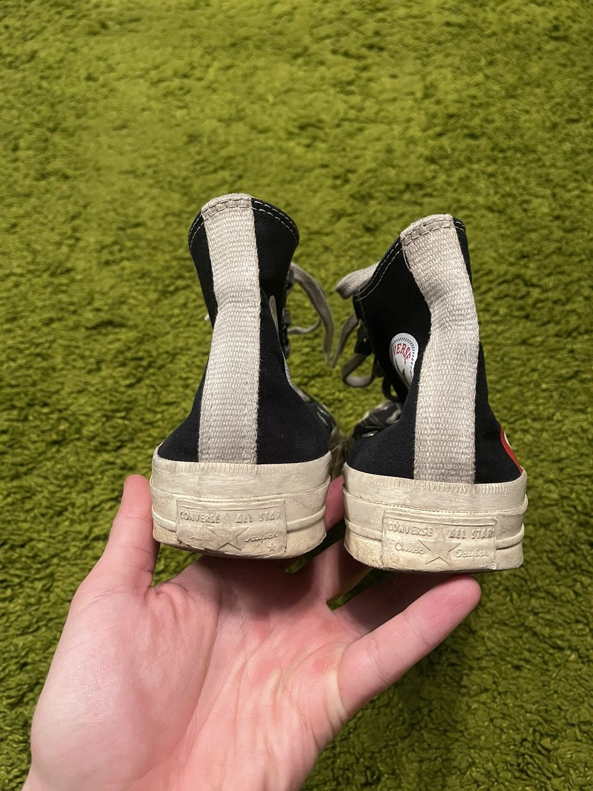 Comme des Garcons × Comme des Garcons PLAY × Converse Comme des Garçons PLAY x Converse high top sneakers Size US 7 / IT 37 - 7 Thumbnail