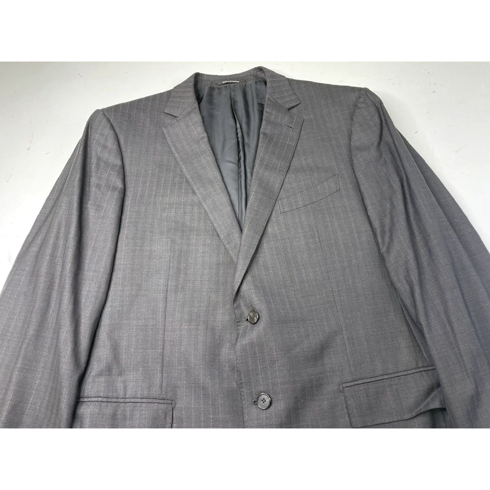 Ermenegildo Zegna VINTAGE Ermenegildo Zegna Blazer Men 46R Gray Wool Jacket Sport Coat Suit 15 Milmil 15 Size 46R - 5 Thumbnail