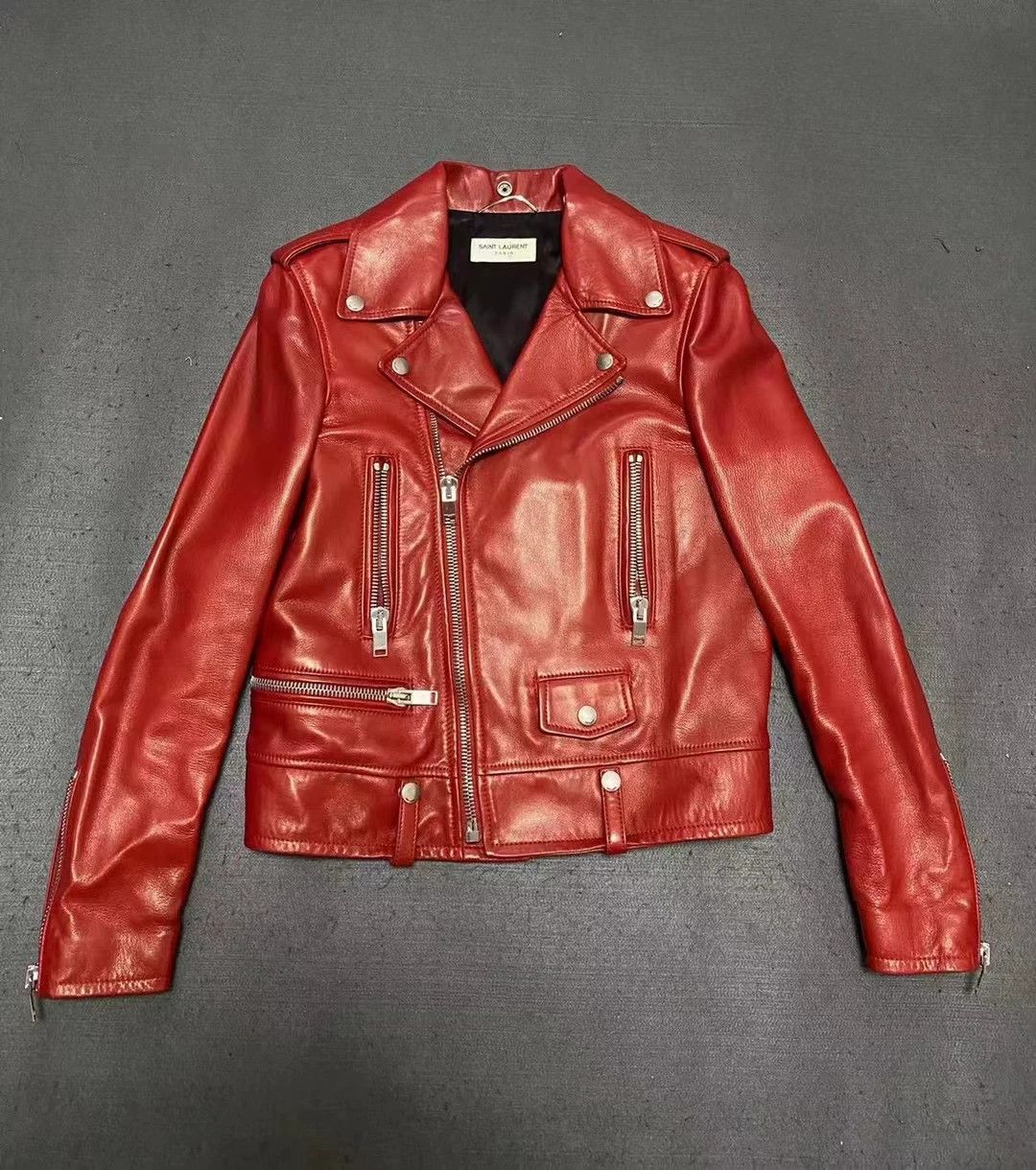 Saint Laurent Paris Saint Laurent SLP 13SS women's buttery lamb leather jacket Size XS / US 0-2 / IT 36-38 - 1 Thumbnail