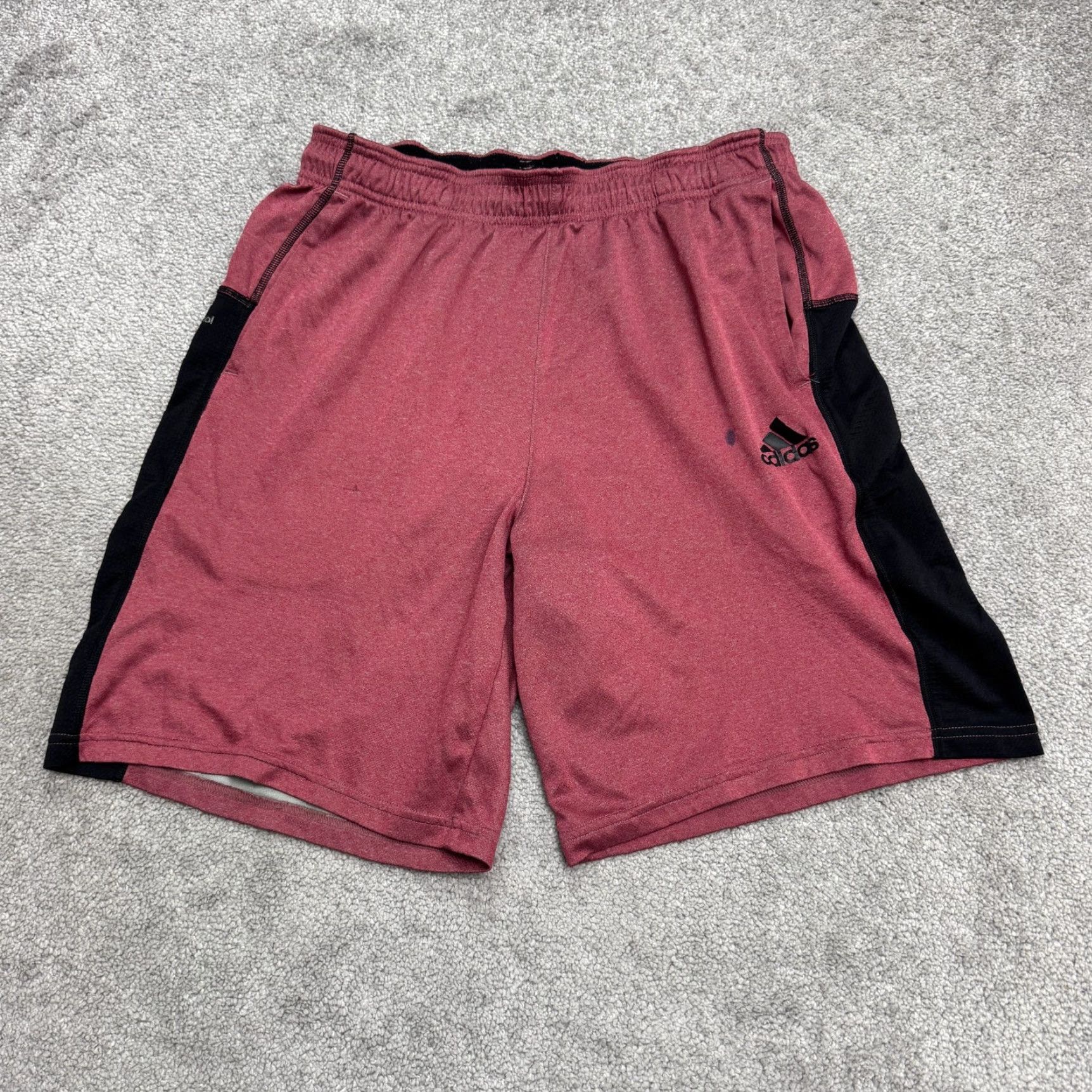 Adidas Adidas Climacool Basketball Training Shorts Men Large Heathered Red Black Active Size US 33 - 2 Thumbnail