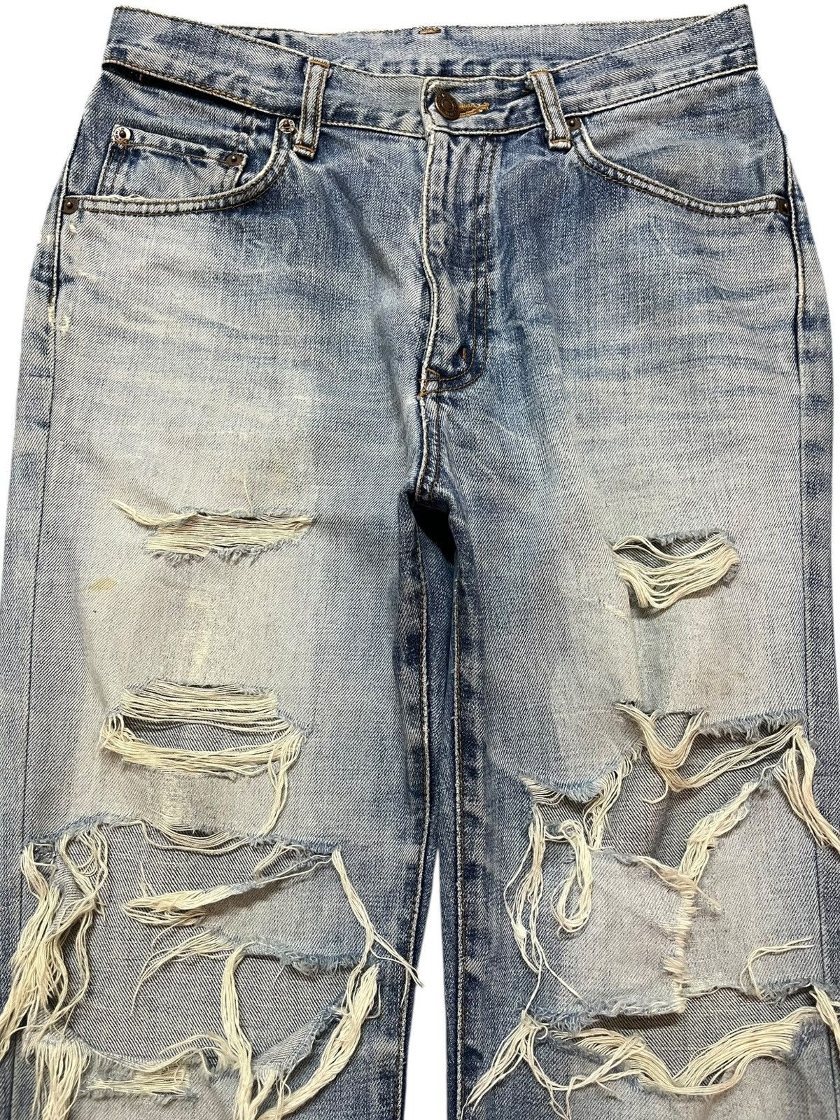 Edwin Vintage Edwin 503 Regular Ripped Distressed Denim Size US 29 - 2 Thumbnail
