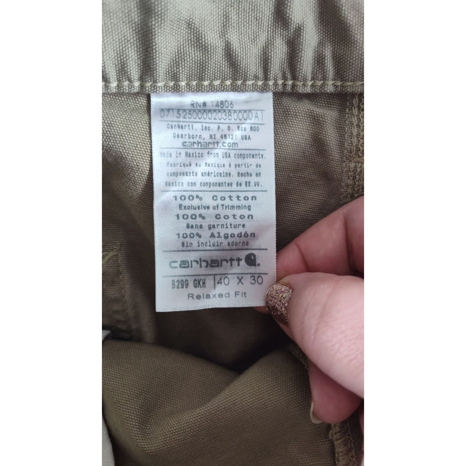 Carhartt Carhartt Pants Carhartt Canvas Khaki Pants Relaxed Fit 40x30 Size US 40 / EU 56 - 8 Thumbnail