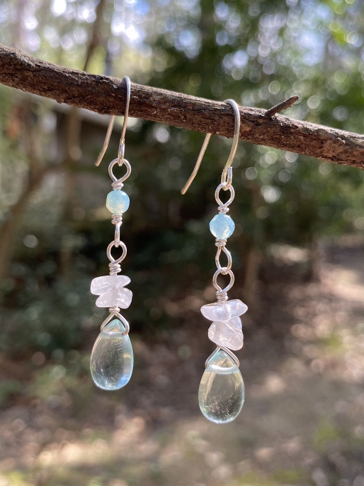 Handmade Aquamarine Drop Earrings Size ONE SIZE - 1 Thumbnail