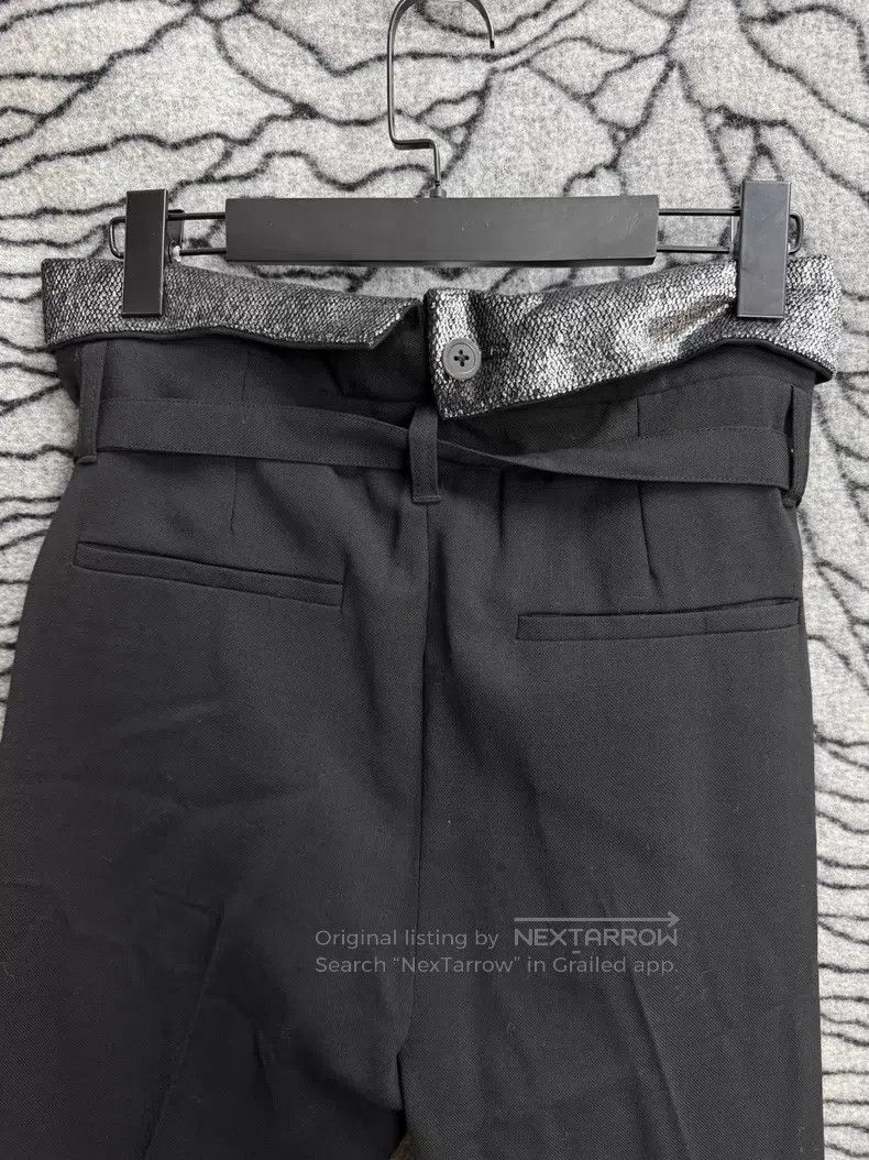 Ann Demeulemeester Ann Demeulemeester Silver Crow Feathers Flap Wool Belted T Size US 36 / EU 52 - 6 Thumbnail