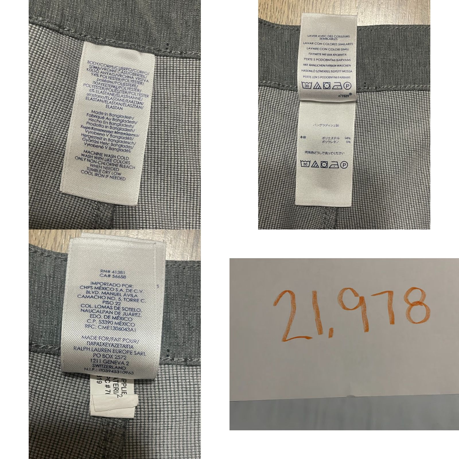 Chaps Chaps Short, Men's 41 Gray Flat Front Pockets Casual Chino Regular Front Side Pockets 41 Mens Size US 41 - 8 Thumbnail