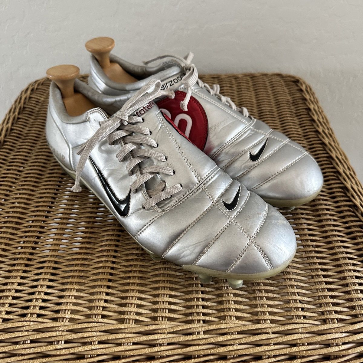 Nike Nike Total 90 Air Zoom FG Silver US12 Boots Cleats Italy Size US 12 / EU 45 - 2 Thumbnail