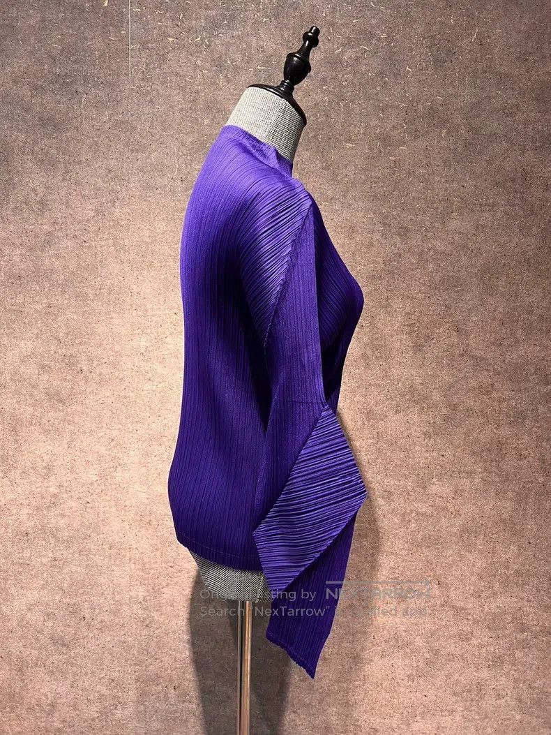 Issey Miyake Issey Miyake Purple Twist Top Size L / US 10 / IT 46 - 6 Thumbnail