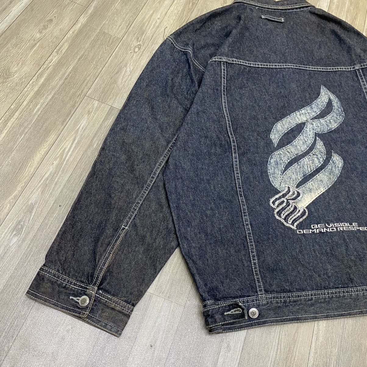 Rocawear × Vintage Rare Vintage Rocawear Jean Jacket Be Visible Demand Respect Size US XXL / EU 58 / 5 - 2 Thumbnail