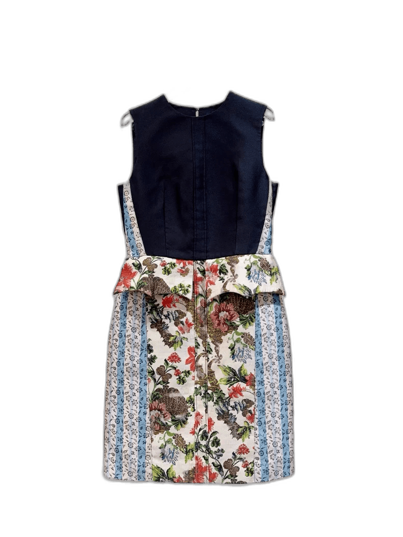 Louis Vuitton Louis Vuitton Floral Dress with Peplum Detail-2506 Size S / US 4 / IT 40 - 1 Thumbnail