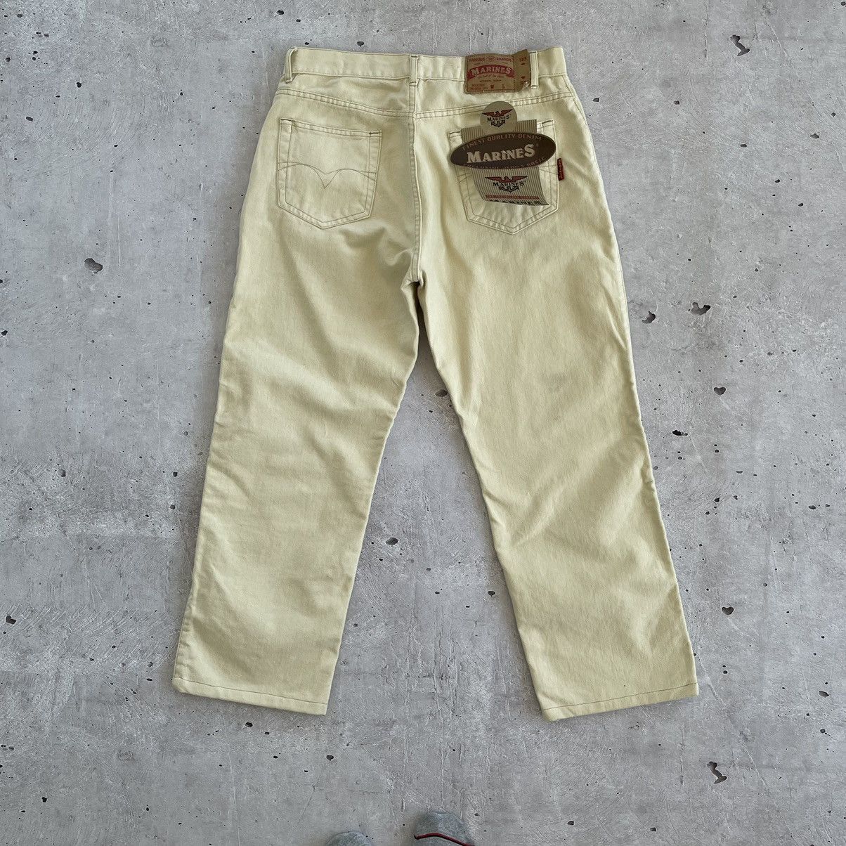 Other × Vintage Vintage beige denim pants marines y2k 38x32 Size US 32 / EU 48 - 1 Thumbnail