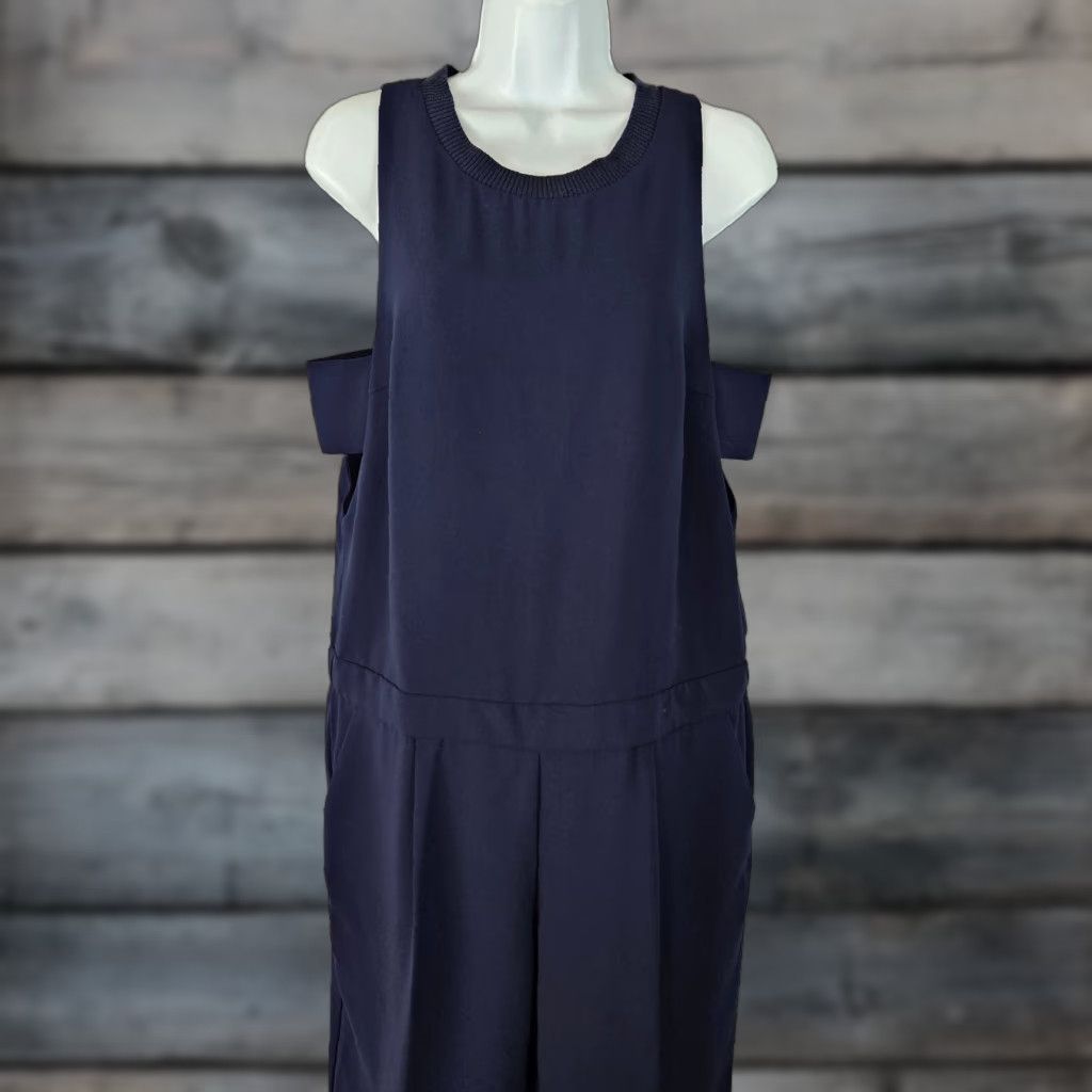 Trina Turk Trina Turk Jumpsuit Womens Size 10 Solid Blue Sleeveless Cutouts One-Piece Fashion Size 32" / US 10 / IT 46 - 1 Thumbnail