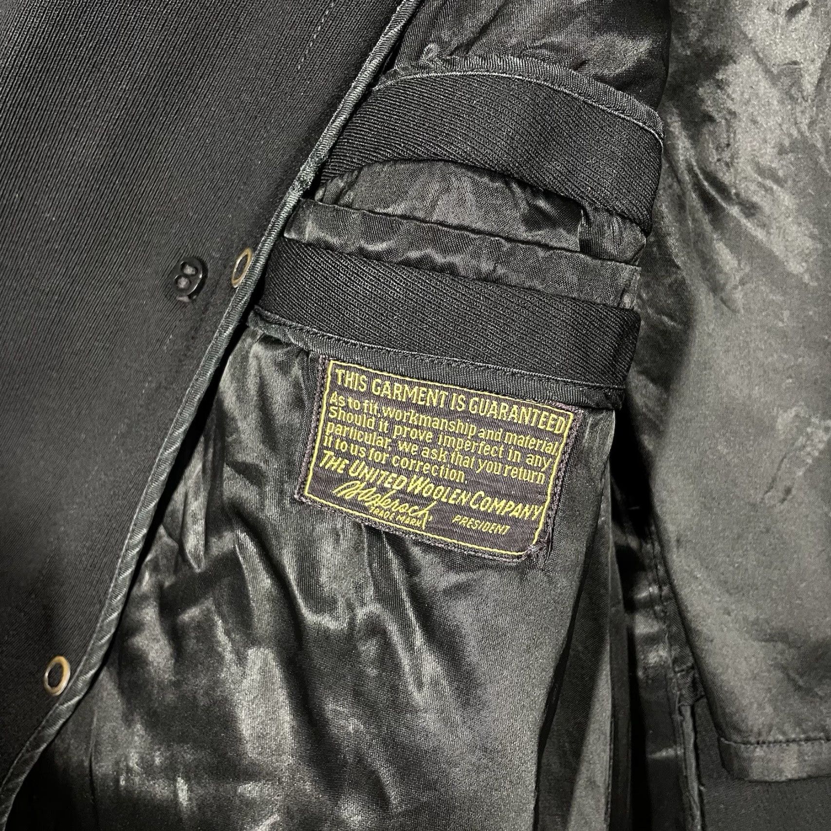 Vintage VINTAGE WWII 40s Gabardine Whipcord Trench Coat Mens 38 Black Wool Military USN Size US XXS / EU 40 - 3 Thumbnail