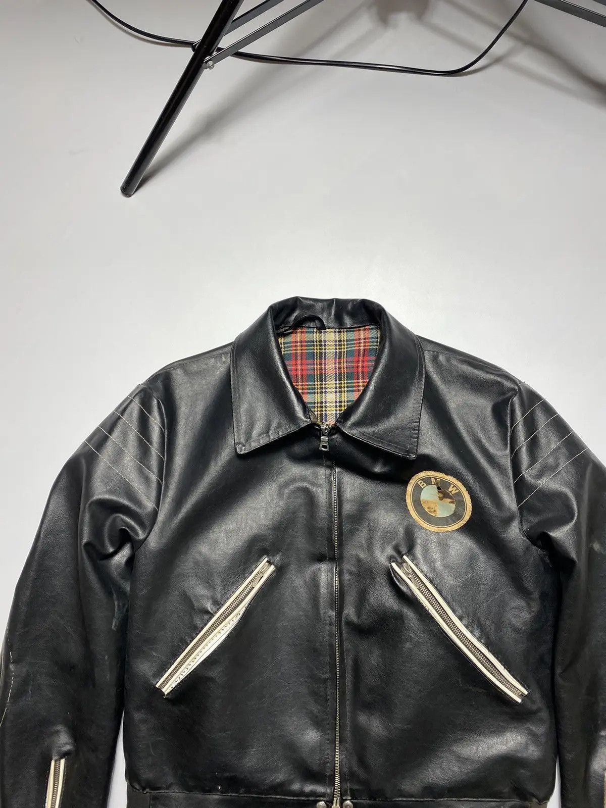 BMW Bmw leather race jacket men heavy 1980 1990 M Size US M / EU 48-50 / 2 - 11 Thumbnail
