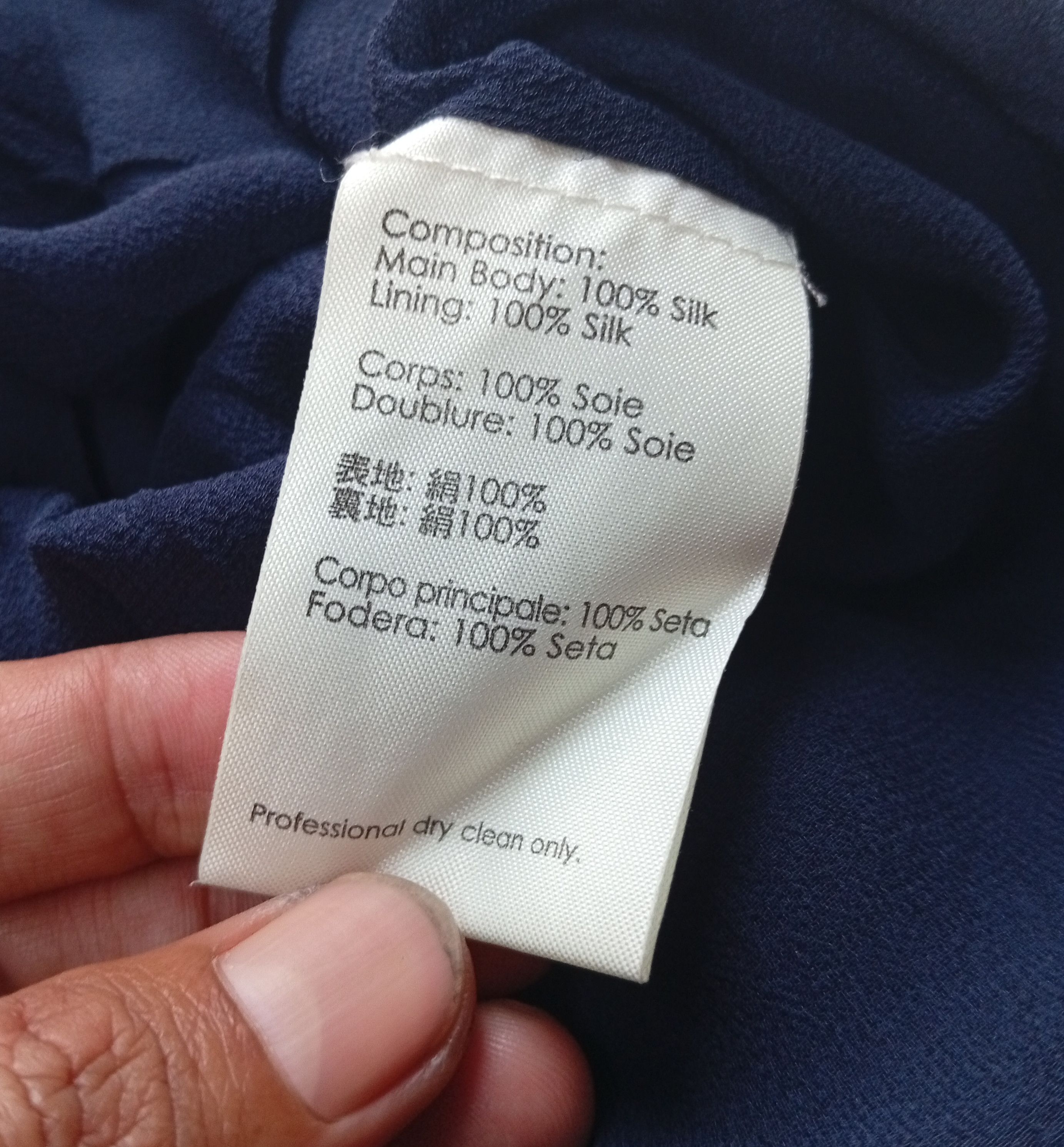 3.1 Phillip Lim silk navy dresses Size XS / US 0-2 / IT 36-38 - 7 Thumbnail