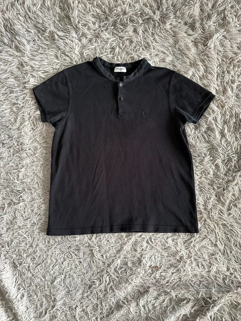 Saint Laurent Paris Saint Laurent Paris Embroidered polo neck short sleeve t-s Size US M / EU 48-50 / 2 - 1 Thumbnail