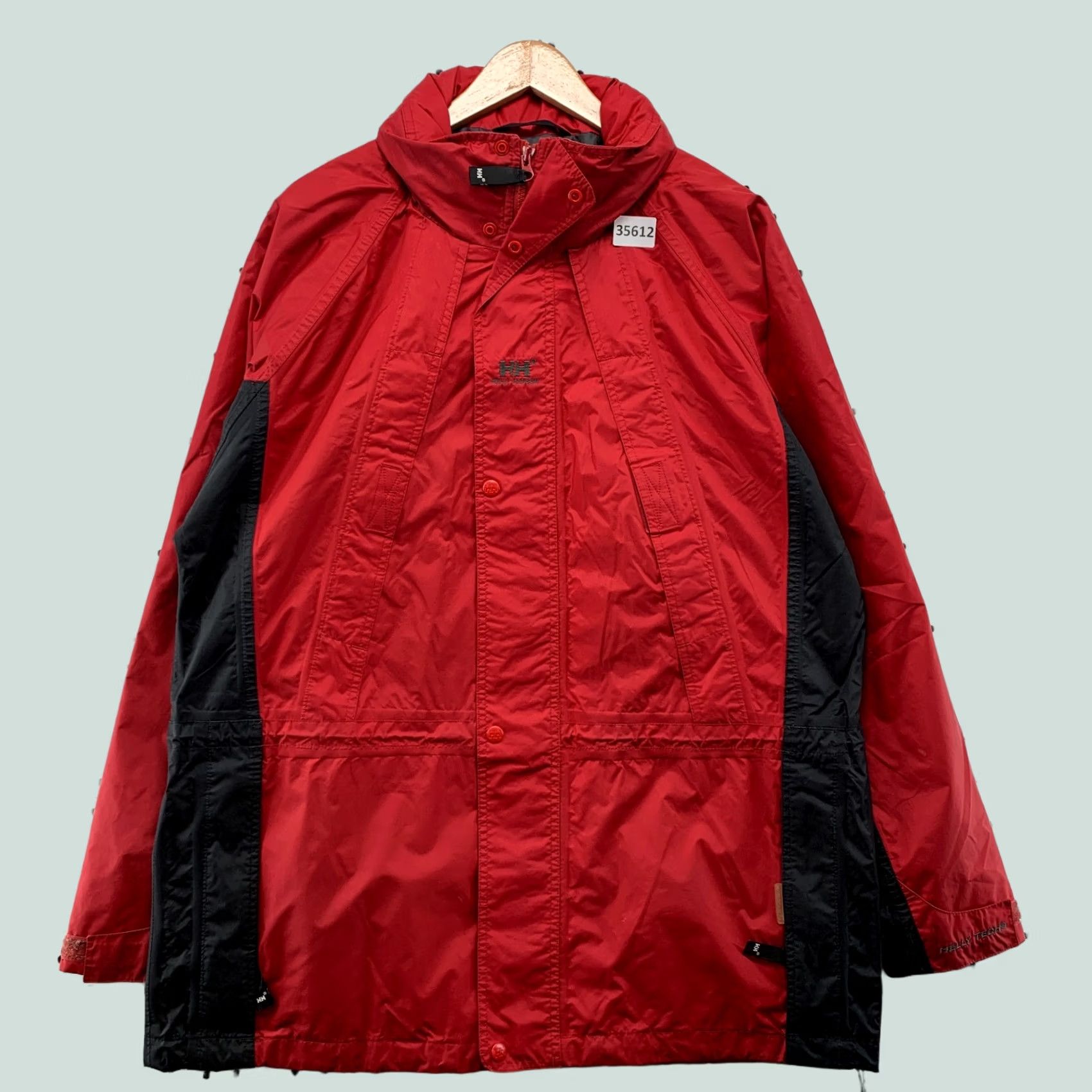 Helly Hansen Helly Hansen Jacket Mens Large Nylon Hooded Vented Windbreaker Red Size US L / EU 52-54 / 3 - 1 Thumbnail