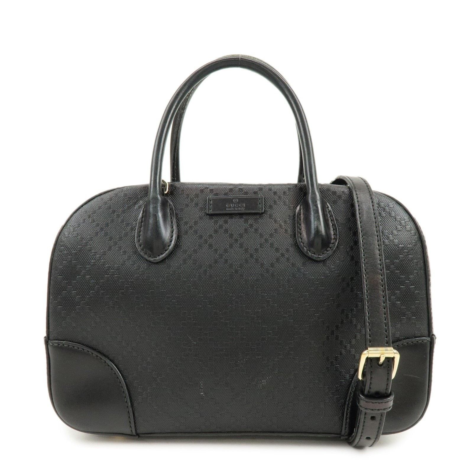 Gucci Gucci Diamante Leather Shoulder Bag Black Size ONE SIZE - 1 Thumbnail