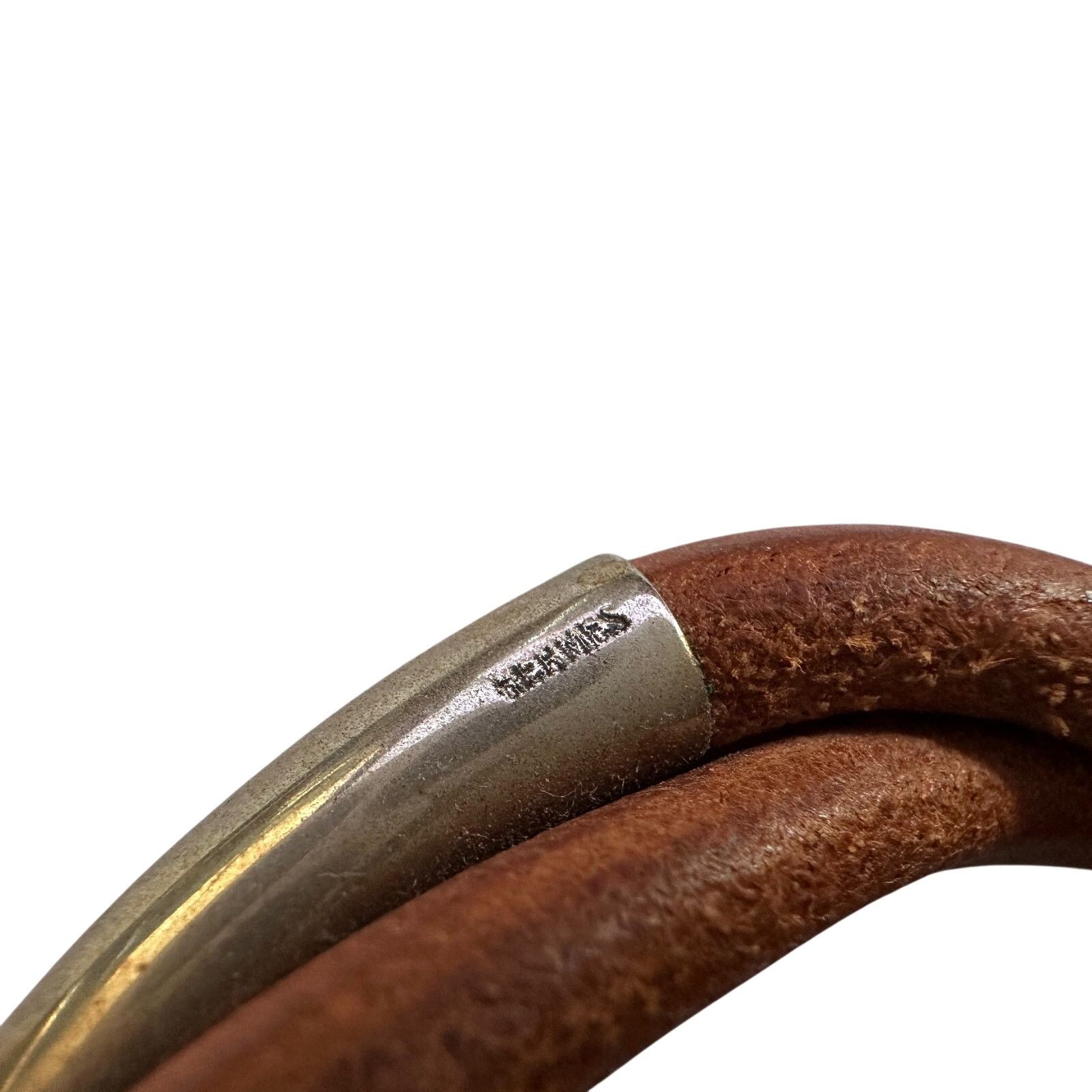 Hermes Hermes Brown Leather Tornado Bracelet Size ONE SIZE - 10 Thumbnail