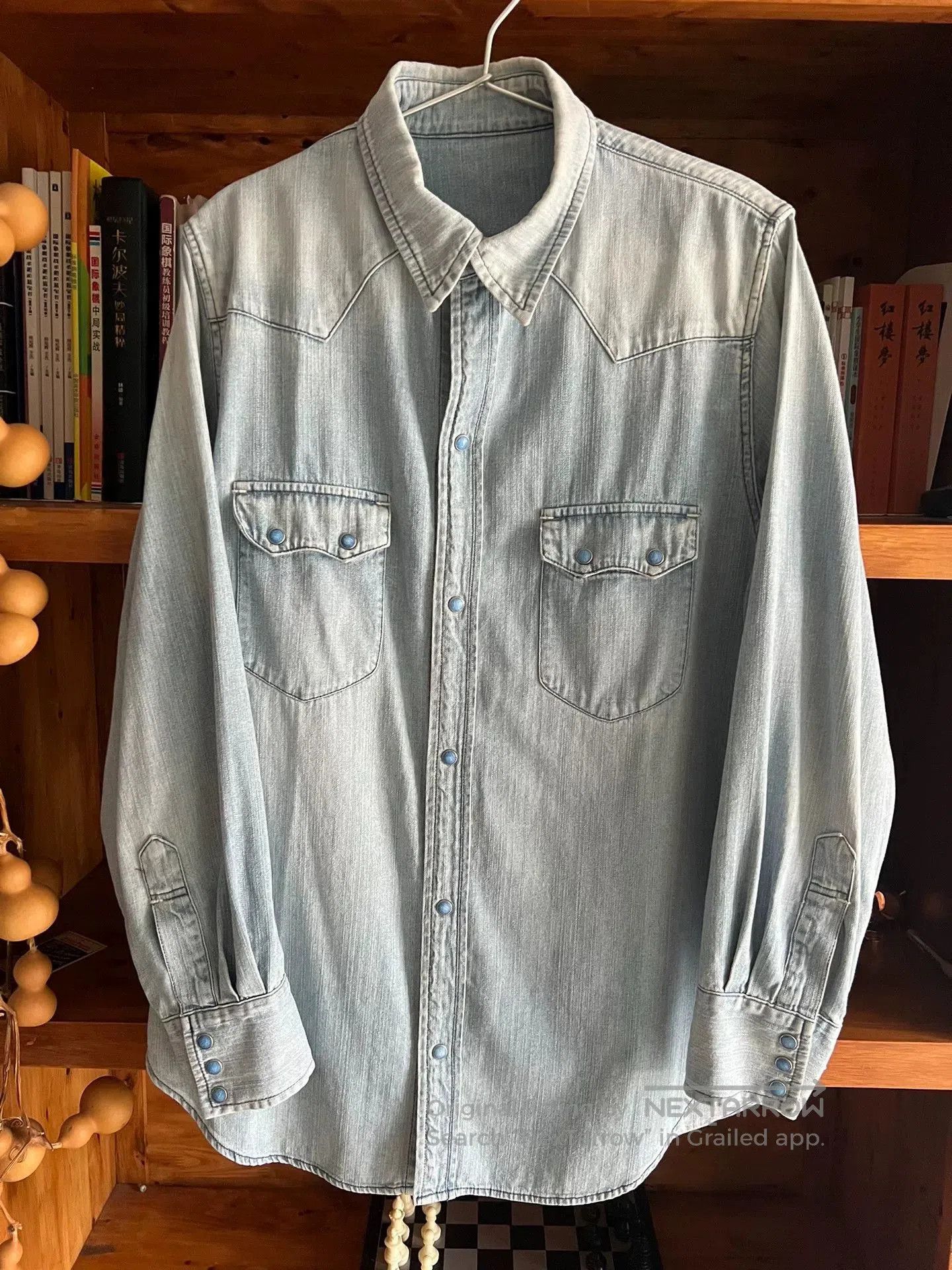 Porter Classic Porter Classic Washed Distressed Denim Shirt. Size US M / EU 48-50 / 2 - 1 Thumbnail