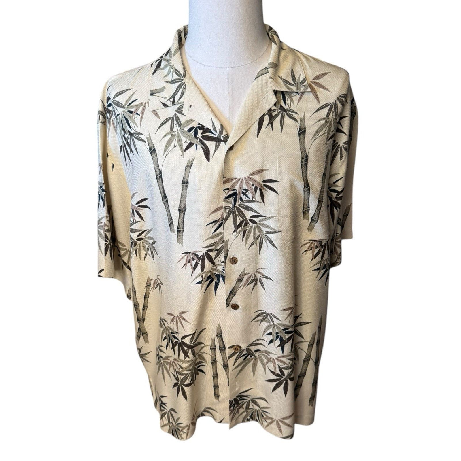 Hilo Hattie Hilo Hattie Hawaiian Aloha Shirt 2X Silk Yellow Bamboo Size US XXL / EU 58 / 5 - 1 Thumbnail