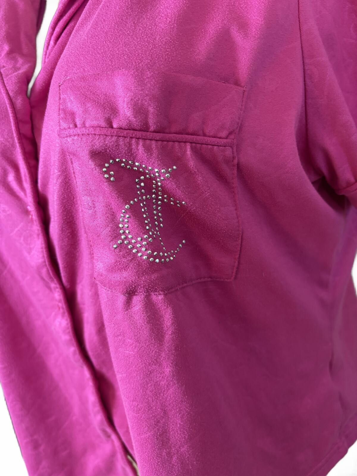 Juicy Couture Jeans Juicy Couture Pink Short Sleeve Button-Up Shirt. Large. Size L / US 10 / IT 46 - 3 Thumbnail