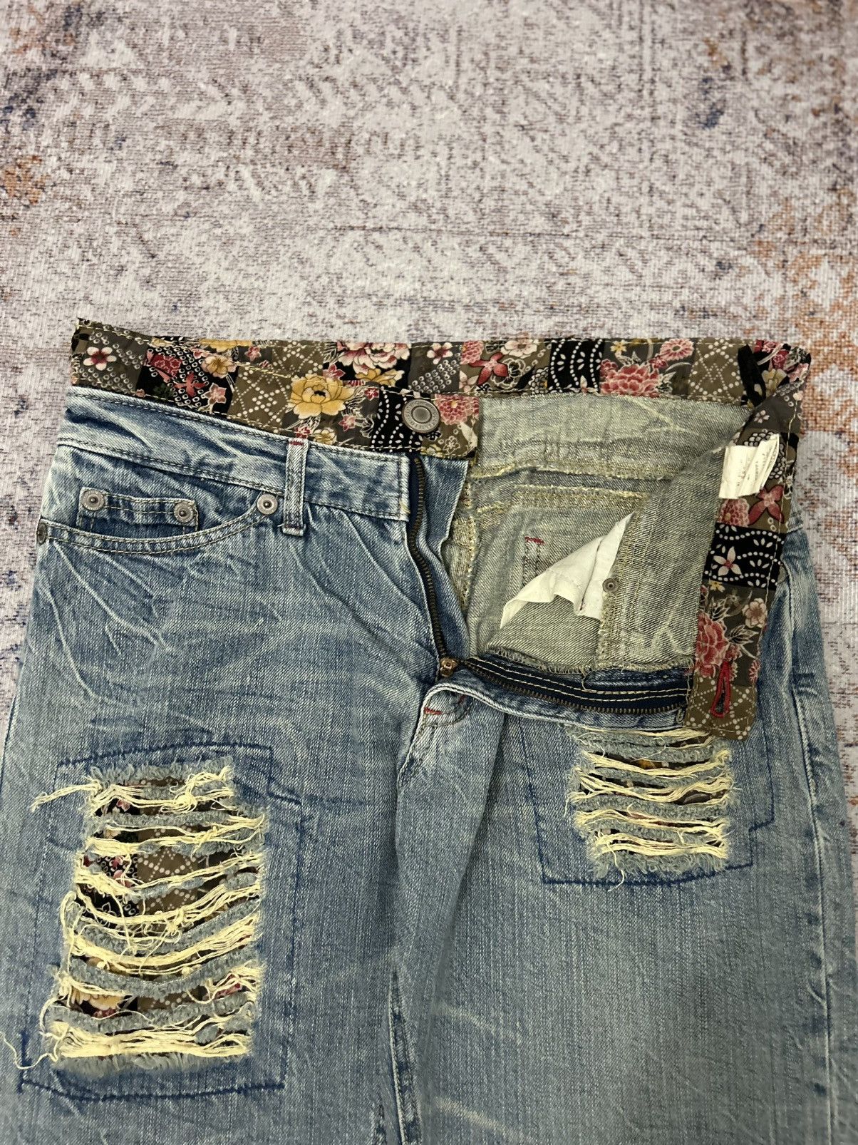 Hysteric Glamour Japanese Brand Doublle layer Rippert Jeans Size US 32 / EU 48 - 9 Thumbnail