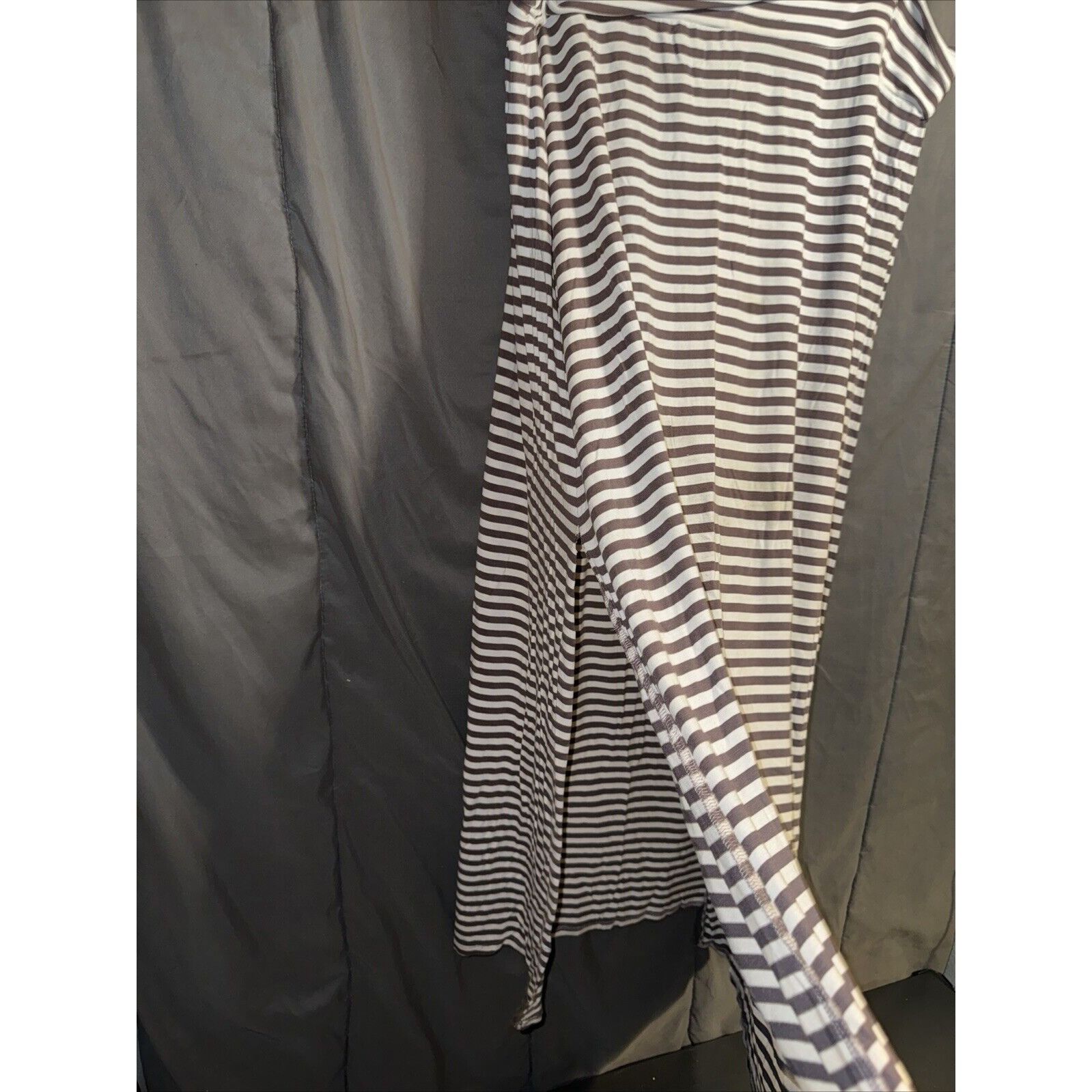 Other Leyla Striped Maxi Skirt Double Slit Sides Womens 2X Runched Size 36" / US 14 / IT 50 - 5 Thumbnail