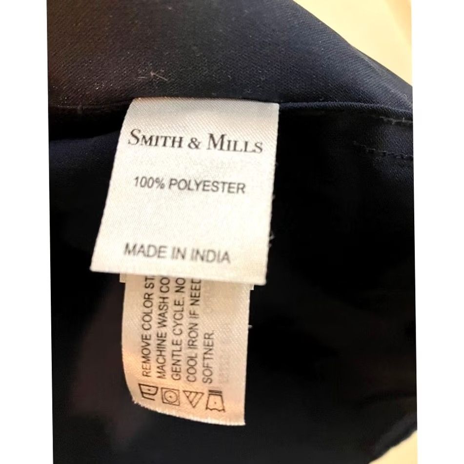 Vintage Smith Mills Long Sleeve Dress Shirt Navy Blue Mens XS Size 34R - 3 Thumbnail