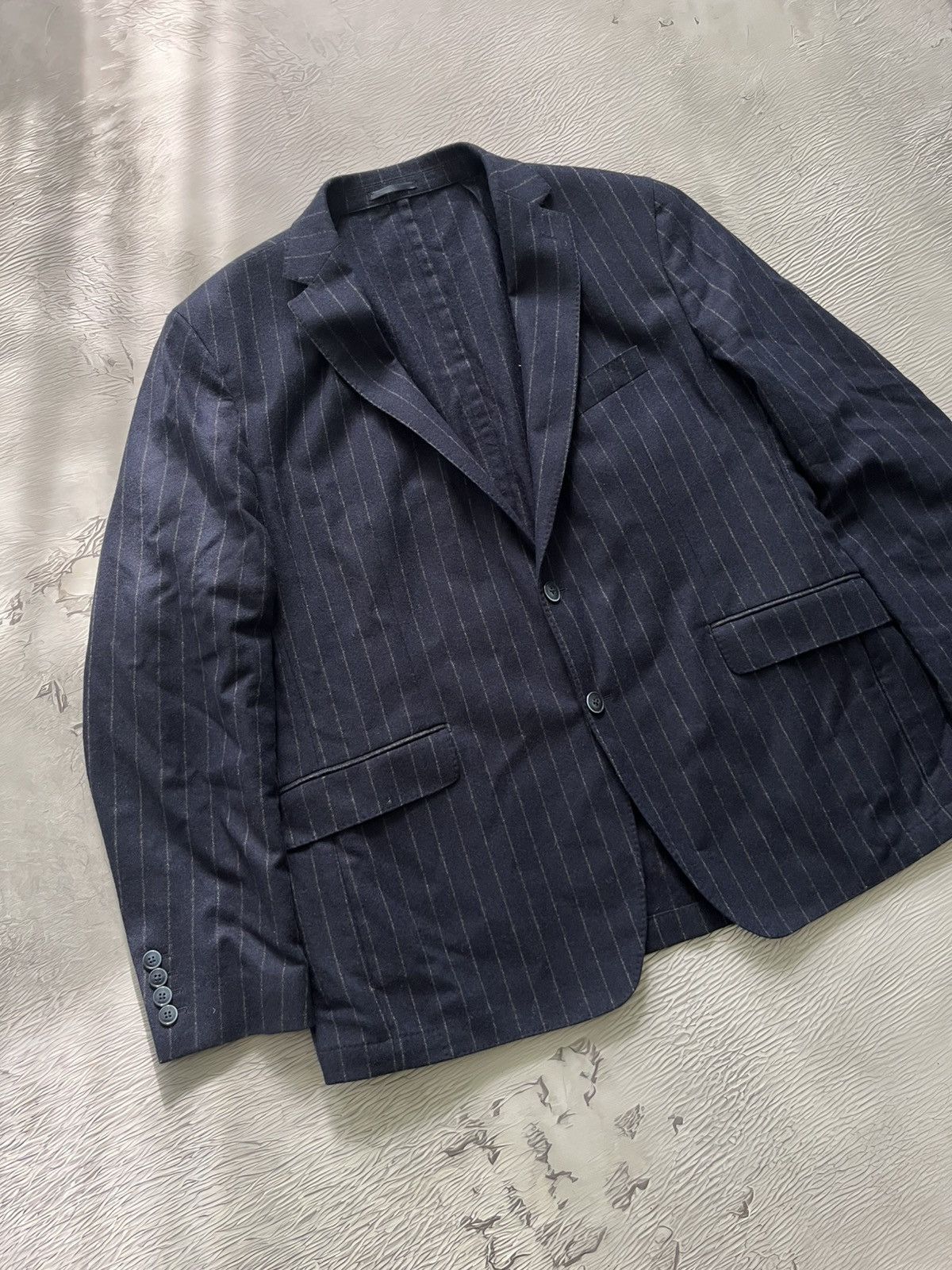 Hackett Hackett London Pinstripes Wool Men's Blazer Jacket Size 46R - 2 Thumbnail