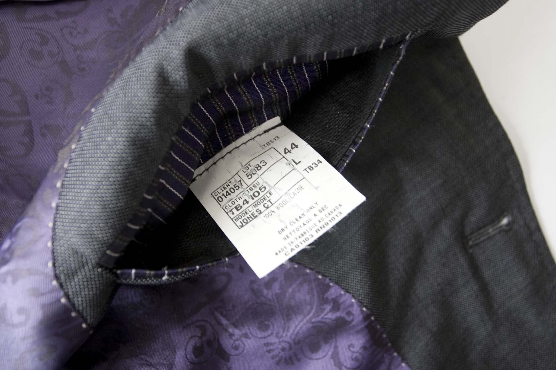 Ted Baker Ted Baker Endurance Jacket Size 44L w/FLAWS Wool Dark Gray Size 44L - 3 Thumbnail