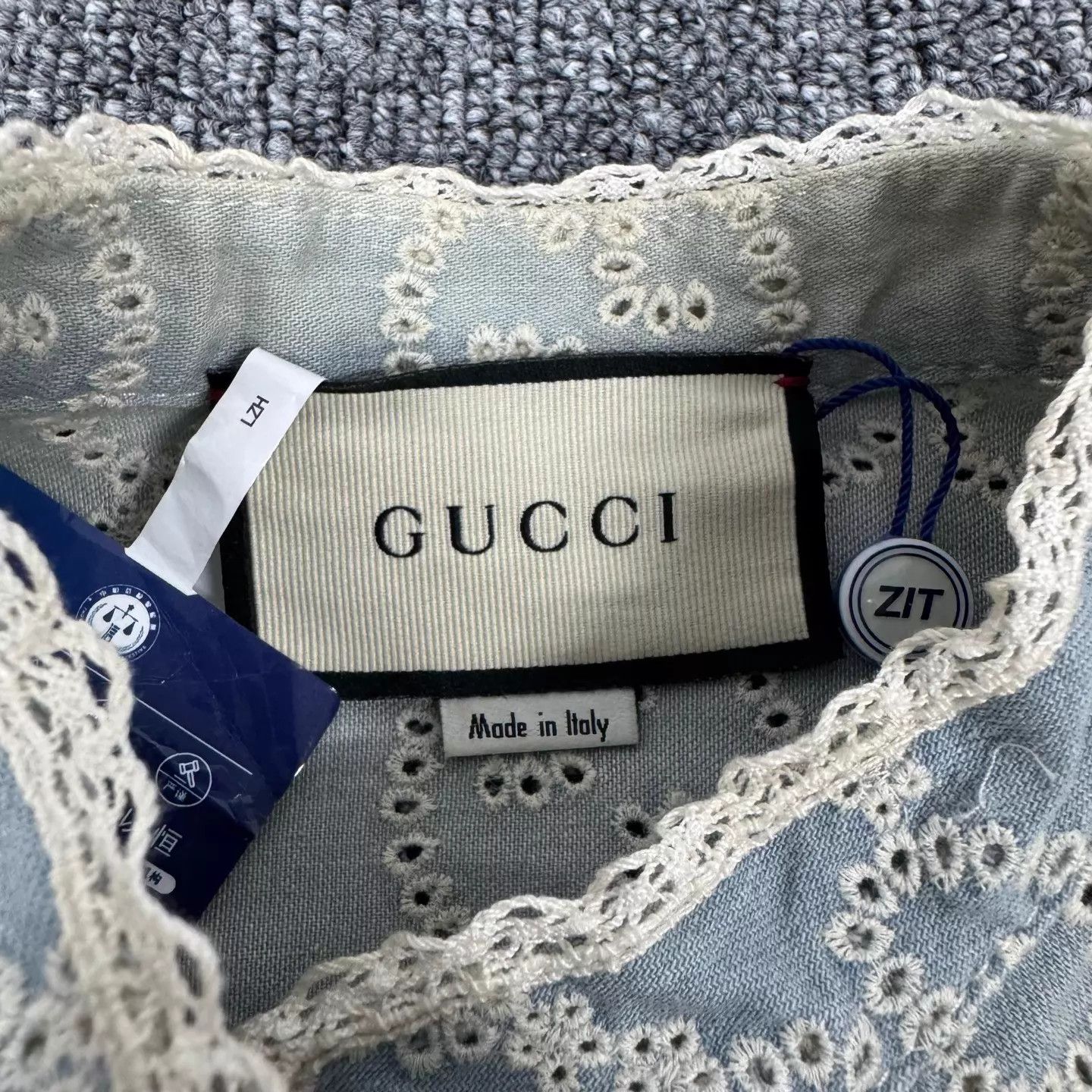 Gucci Gucci Gradient Double G Lace-embroidered Mid-Sleeve Top 38 Size XS / US 0-2 / IT 36-38 - 5 Thumbnail