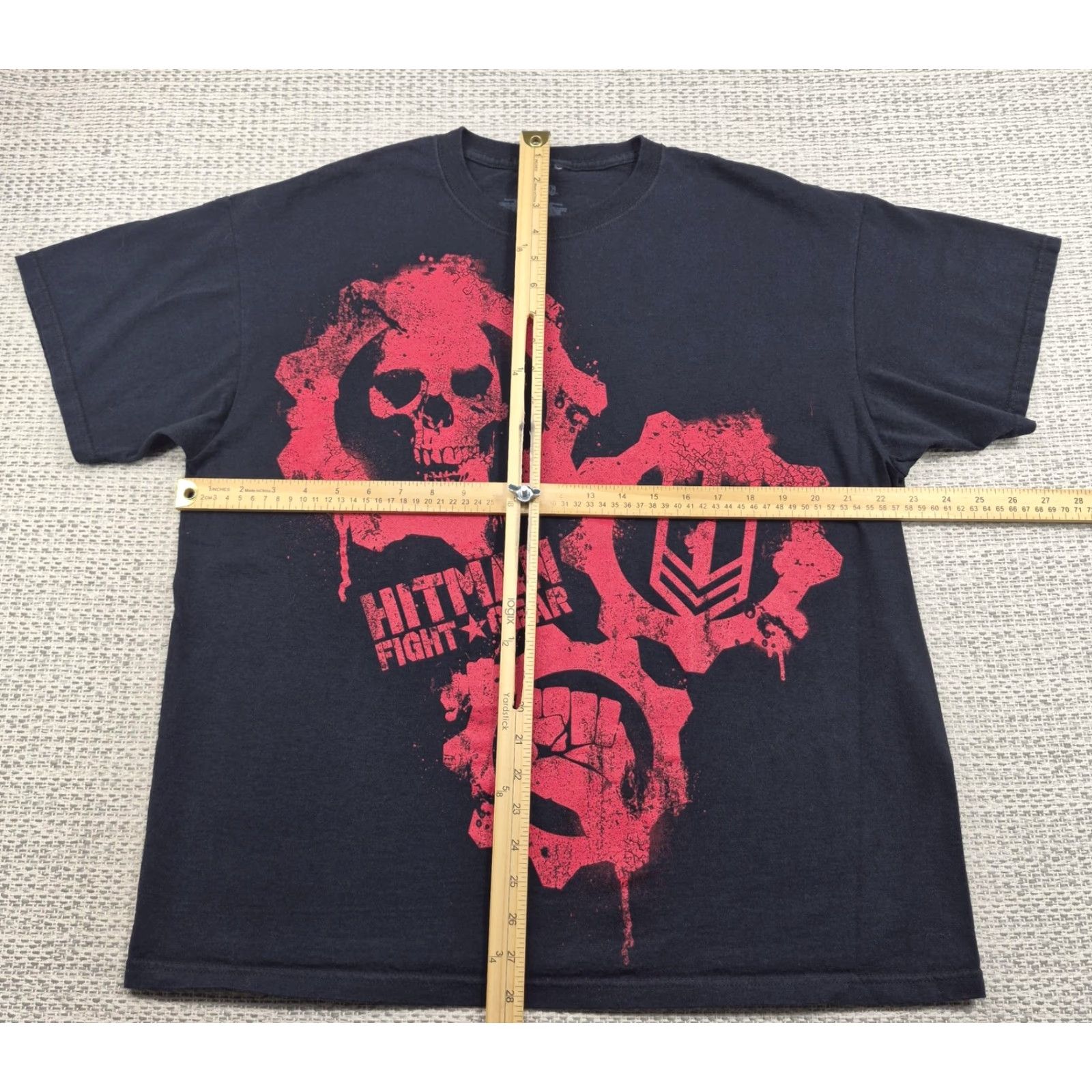 Vintage Hitman Fight Gear Shirt Mens XL Black Skull Fist Graphic Tee MMA Streetwear Size US XL / EU 56 / 4 - 7 Thumbnail