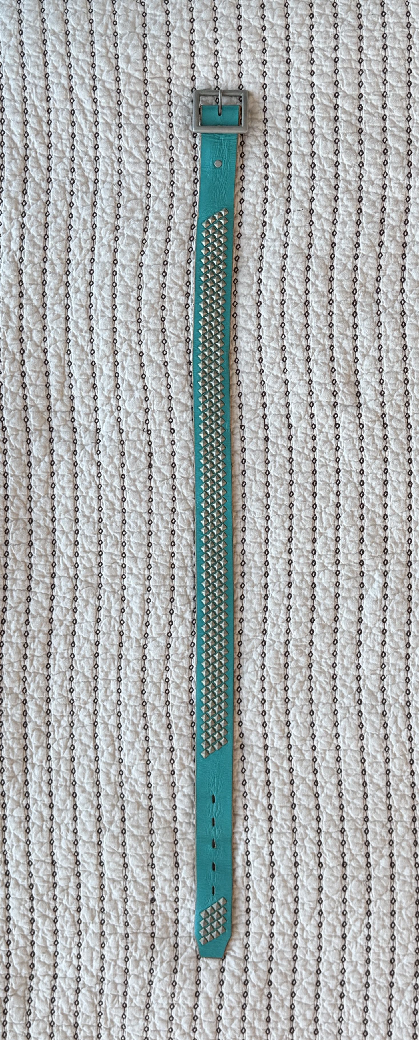 Hollywood Trading Company HTC HOLLYWOOD TRADING COMPANY STUDDED BELT TIFFANY BLUE 32 Size 32 - 6 Thumbnail