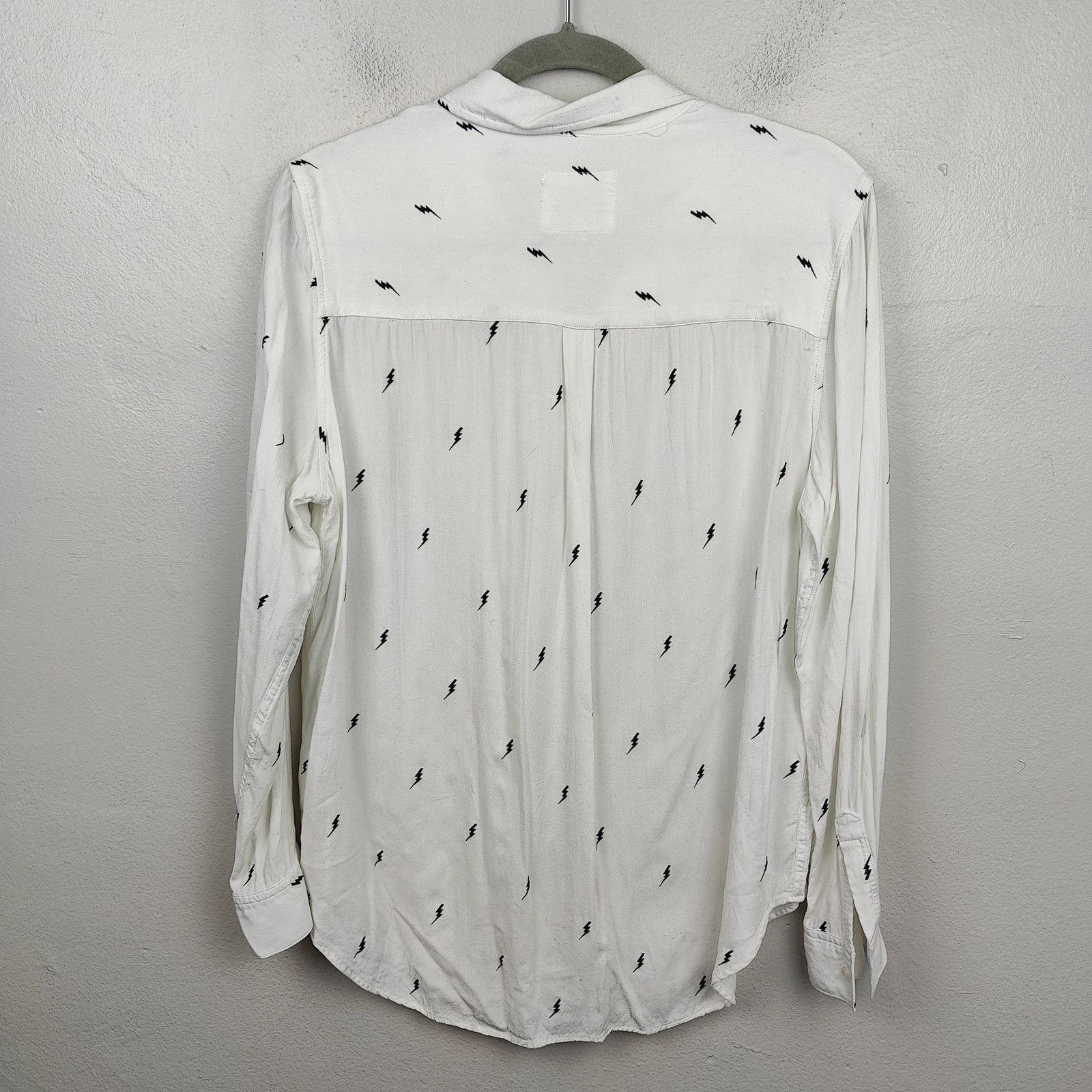 Rails Rails Taylor Shirt Womens Large White Black Lightning Size L / US 10 / IT 46 - 4 Thumbnail