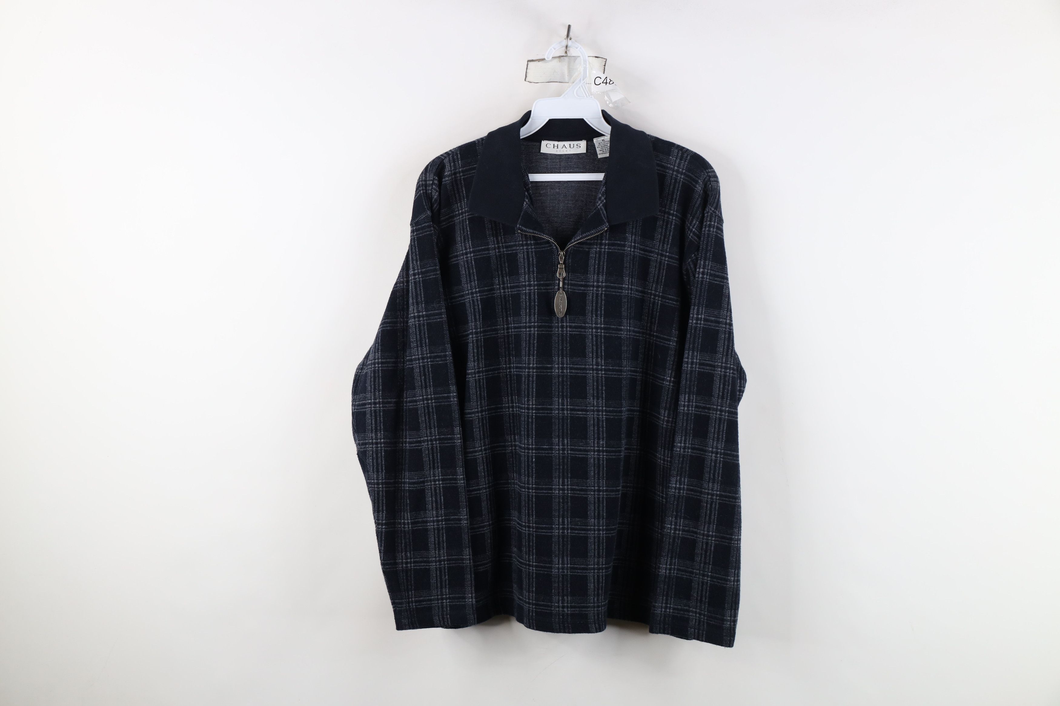 Vintage Vintage 90s Streetwear Half Zip Pullover Long Sleeve Polo Size XL / US 12-14 / IT 48-50 - 1 Thumbnail