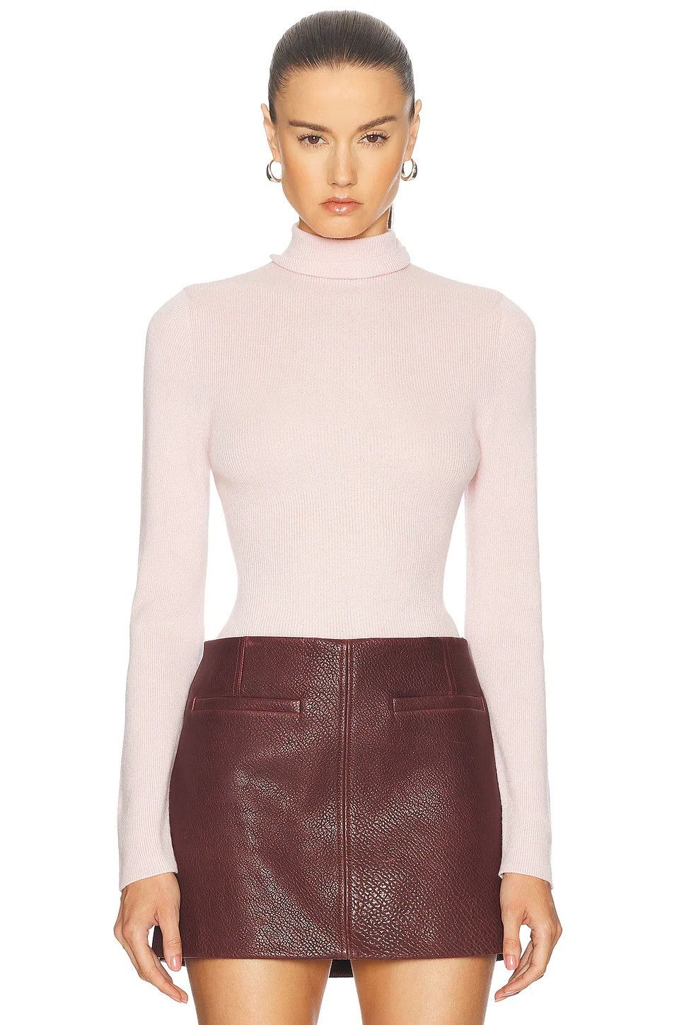 The Elder Statesman $650 The Elder Statesman Delicash Baby Pink Turtleneck Size M / US 6-8 / IT 42-44 - 1 Thumbnail