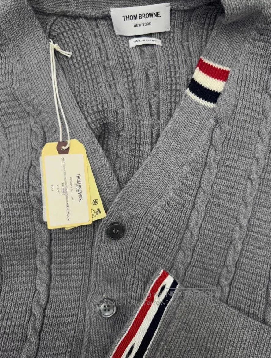 Thom Browne Classic Gray Knitted Cardigan by Thom Browne. Size US M / EU 48-50 / 2 - 7 Thumbnail
